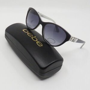 Bebe New BB7187 001 Black/Grey Butterfly Women's Sunglasses